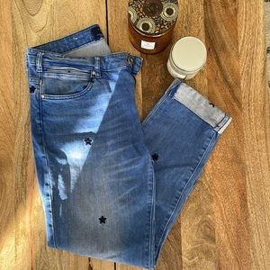 Scotch & Soda star embroidered jeans sz 26